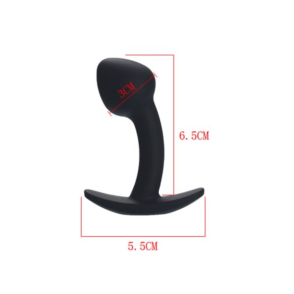 Plug Anal Curvado de Silicona Tamaño Pequeño