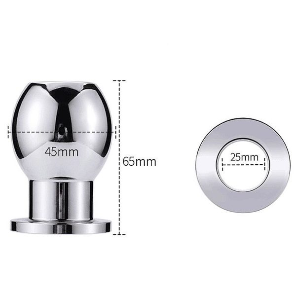 Extensor Anal Plug Hueco Metálico 6,5 x 4,5 cm