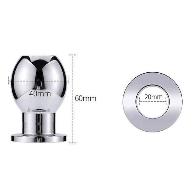 Extensor Anal Plug Hueco Metálico 6 x 4 cm