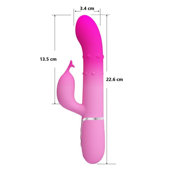 PG197-UNICA-06 Vibrador Rabbit con Esferas y Estimulador de Clítoris