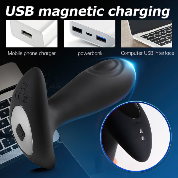 Reggie Plug Anal con Golpeteo Lateral y Control Remoto