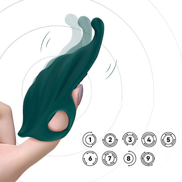 Vibrador para Dedo con 9 Modos de Vibración Silicona Recargable