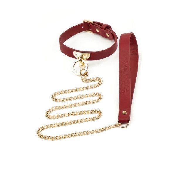 Collar Bondage con Cadena Red