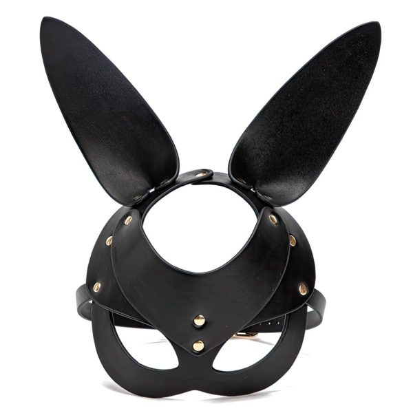 SM086 Mascara Conejo Ajustable Cuero Sintético BDSM