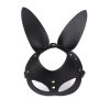 SM086-PRETO-03 Mascara Conejo Ajustable Cuero Sintético BDSM