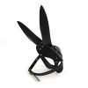 SM086-PRETO-05 Mascara Conejo Ajustable Cuero Sintético BDSM