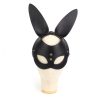 SM086-PRETO-09 Mascara Conejo Ajustable Cuero Sintético BDSM