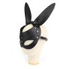 SM086-PRETO-10 Mascara Conejo Ajustable Cuero Sintético BDSM