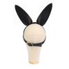 SM086-PRETO-11 Mascara Conejo Ajustable Cuero Sintético BDSM