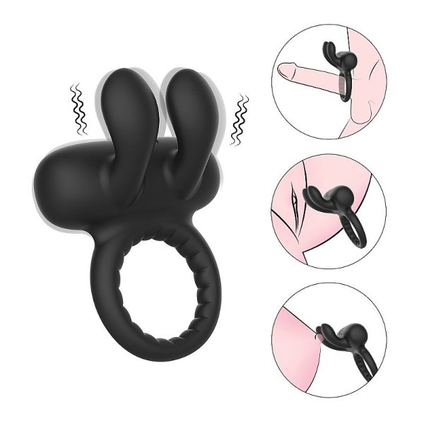 Anillo Peniano con Orejitas Recargable 10 Modos