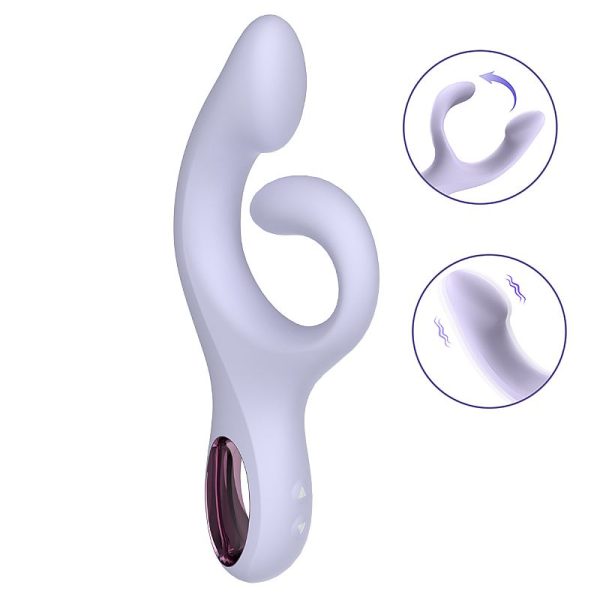 Vibrador Curvo Doble Good Luck - Punto G y Clítoris 9 Modos