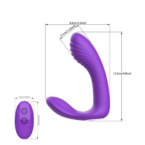 ES048-ROXO-01 Vibrador Dual I-Moon Whale con Control Remoto