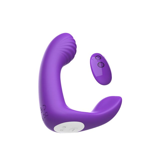 ES048-ROXO-06 Vibrador Dual I-Moon Whale con Control Remoto