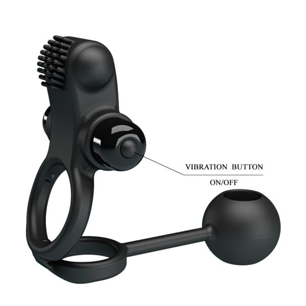 Anillo Vibrador 3 en 1 Para Pene Testículos y Estimulación Perineal