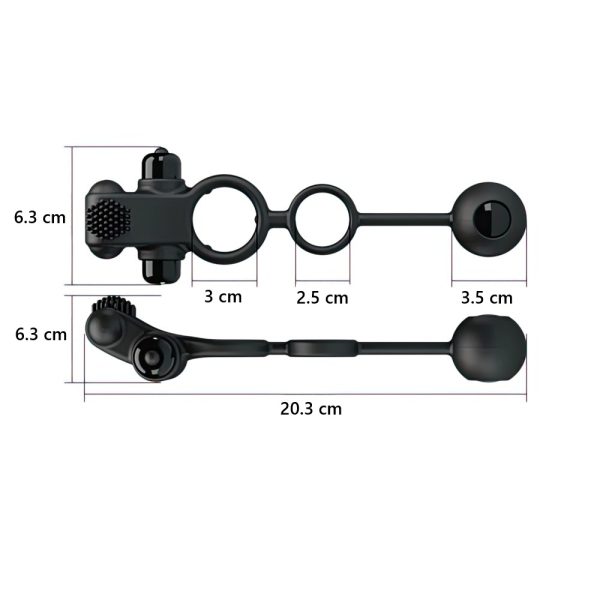 Anillo Vibrador 3 en 1 Para Pene Testículos y Estimulación Perineal