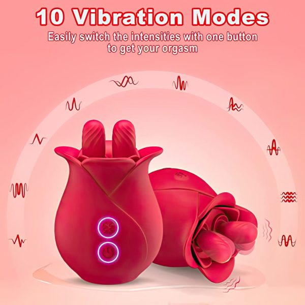 Estimulador Clitoriano Rosa con Lengüitas – Vibraciones y Movimientos