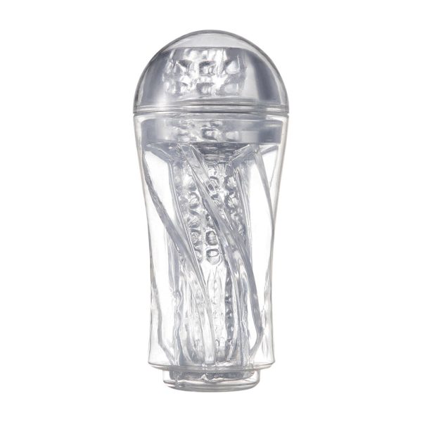 Masturbador Masculino Transparente con Textura Interna