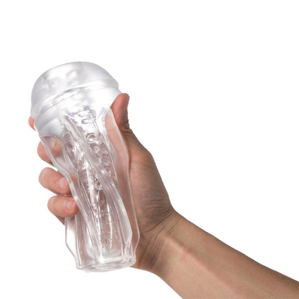 Masturbador Masculino Transparente con Textura Interna