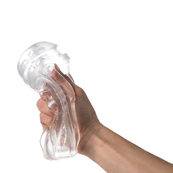 Masturbador Masculino Transparente con Textura Interna