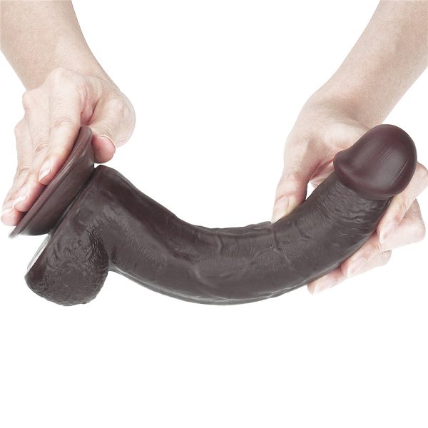 Consolador Flexible con Ventosa Pellizcable Sliding Skin 23,5 cm