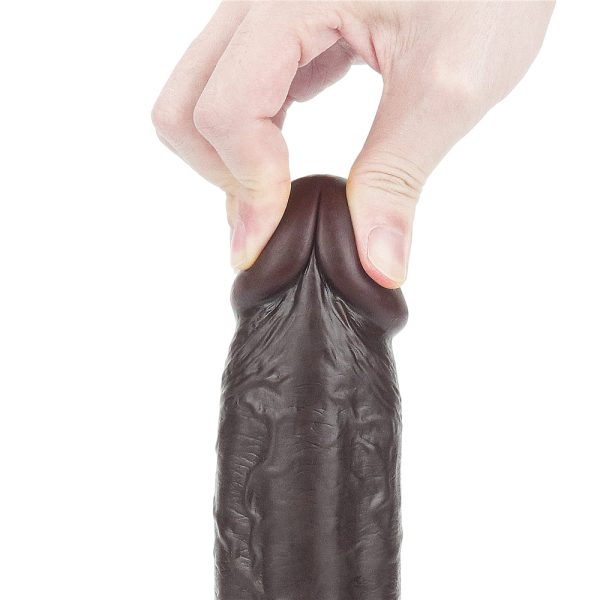 Consolador Flexible con Ventosa Pellizcable Sliding Skin 23,5 cm