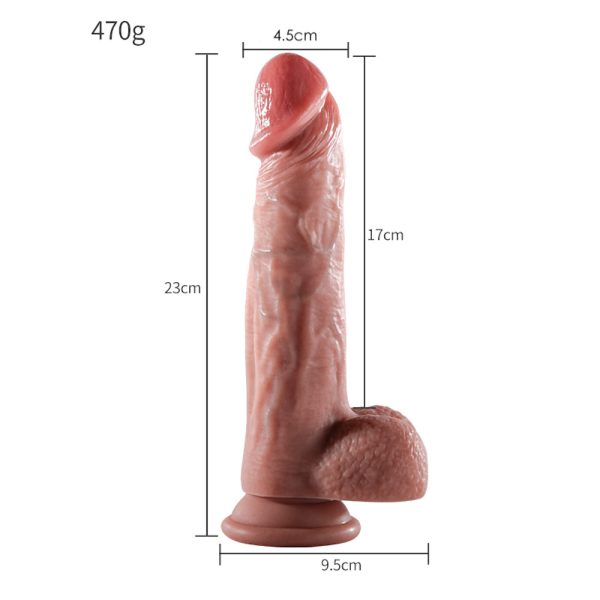Pene Realístico con Ventosa – 23 x 4,5 cm