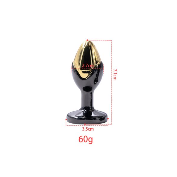 Plug Anal Metálico Bicolor con Strass
