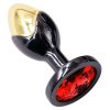 Plug Anal Metálico Bicolor con Strass