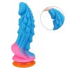 Monster Dildo Silicona Texturizado Brilla en la Oscuridad 20 cm