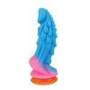 Monster Dildo Silicona Texturizado Brilla en la Oscuridad 20 cm