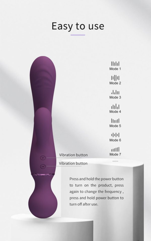 Vibrador Doble Punto G con Masajeador – 3 Motores