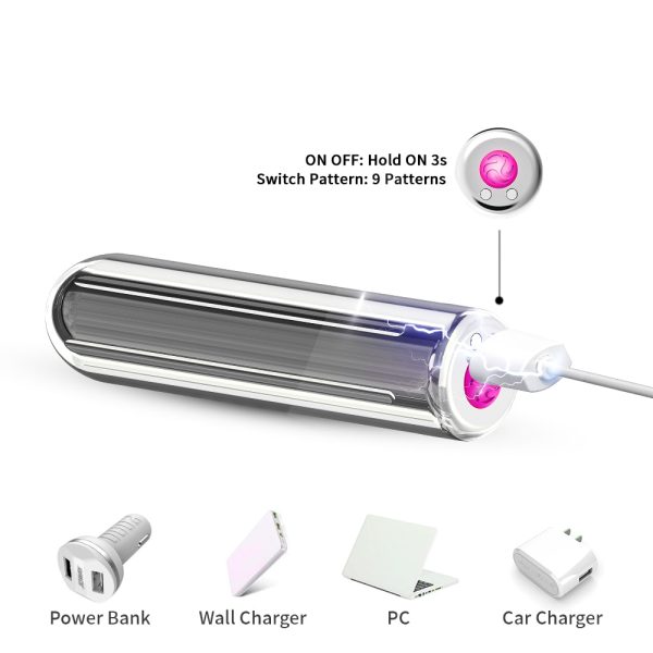 Cápsula Vibradora Recargable 9 Modos Mini Discreta y Potente