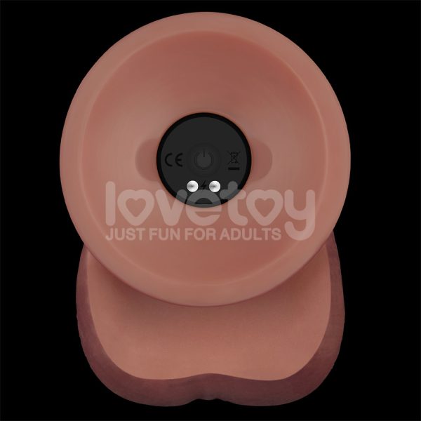 PE299-MARROM-12 Dildo Vibrador Power Cock 31 x 6,5 Carga Magnética