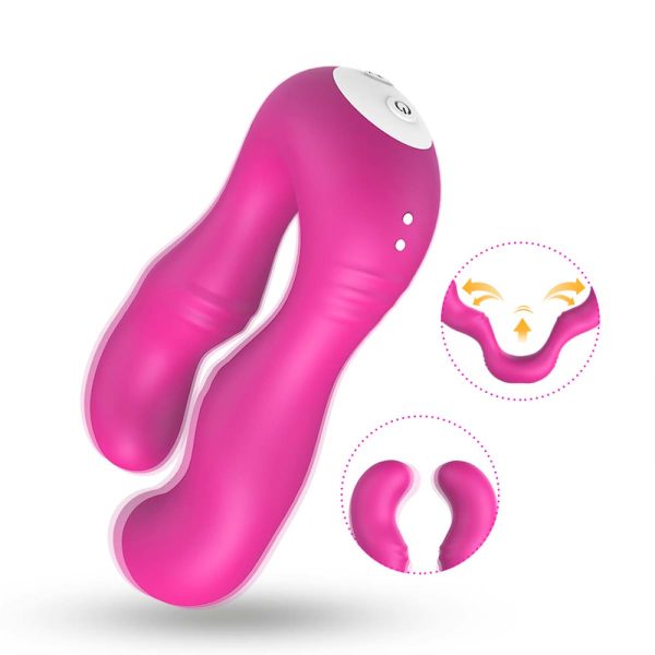 Vibrador Doble para Pareja 9 Modos Estimulación Punto G Simultánea