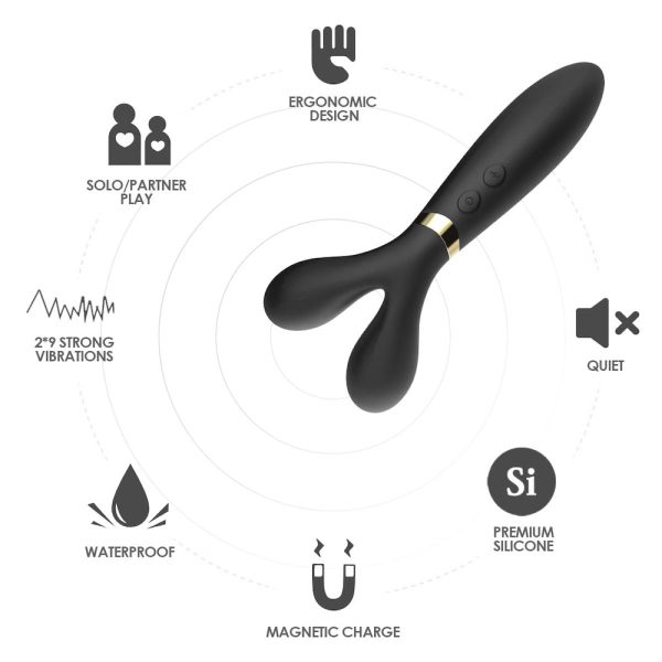 Vibrador y Masajeador Corporal 3 Motores 9 Modos 