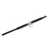 Collar Ajustable Negro con Anillo Metálico BDSM