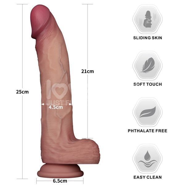 Dildo Realista Lovetoy Sliding Skin Pro II 25 cm Doble Densidad