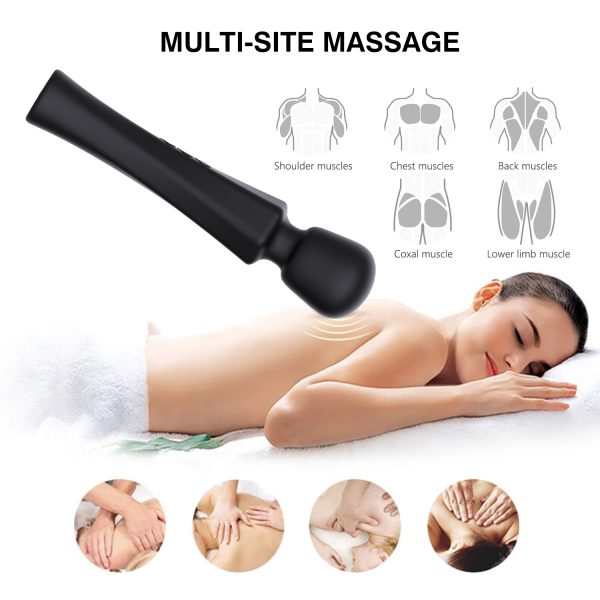 Belle Masajeador Wand 20 Patrones de Vibración y 8 Intensidades
