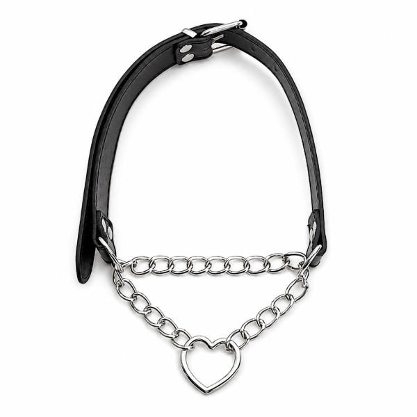 Collar de Ahorque Bondage con Cadena y Corazón