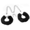 LV1502 Black Product Esposas para Tobillos Fluffy Leg Cuffs