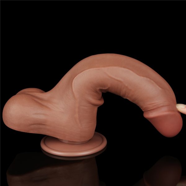 Consolador Flexible con Ventosa Pellizcable Sliding Skin 22 cm