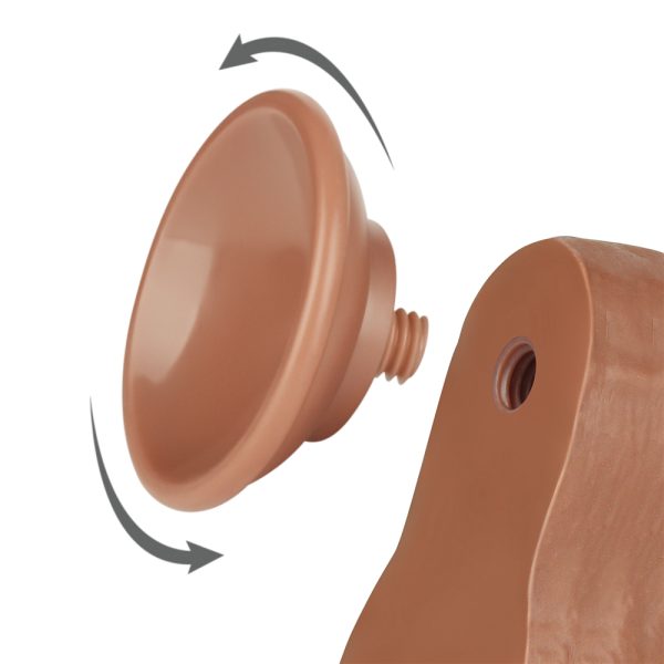 Consolador Flexible con Ventosa Pellizcable Sliding Skin 22 cm