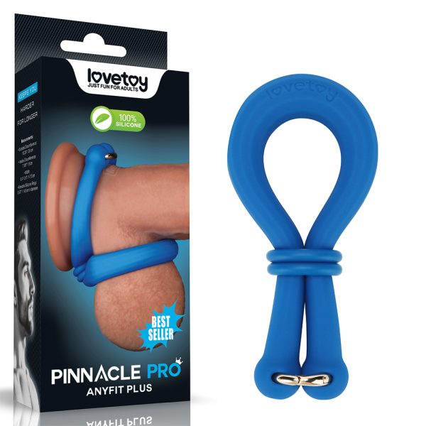 Anillo para Pene y Escroto Pinnacle Pro AnyFit Plus Azul de Silicona