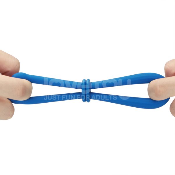 Anillo para Pene y Escroto Pinnacle Pro AnyFit Plus Azul de Silicona