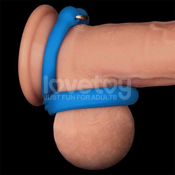 Anillo para Pene y Escroto Pinnacle Pro AnyFit Plus Azul de Silicona
