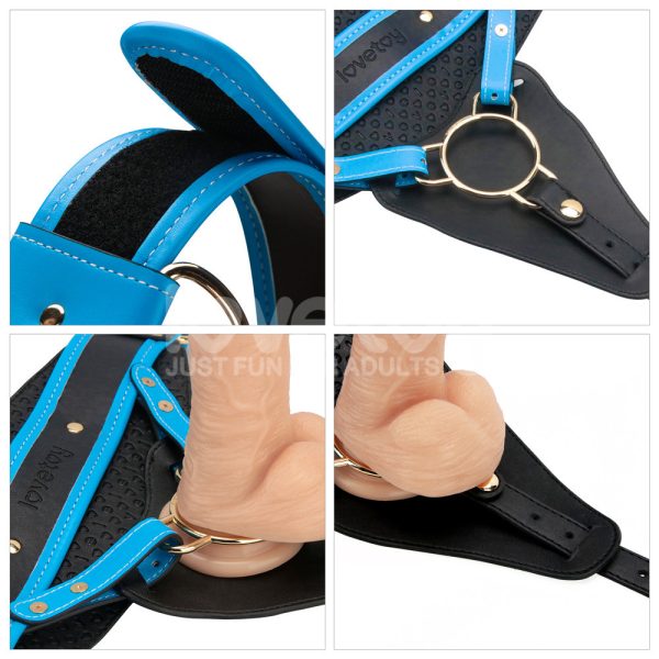 Arnés Strap-On Vibrador 8" con Consolador Recargable L/XL/2XL
