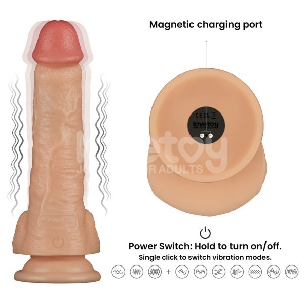 Arnés Strap-On Vibrador 8" con Consolador Recargable L/XL/2XL