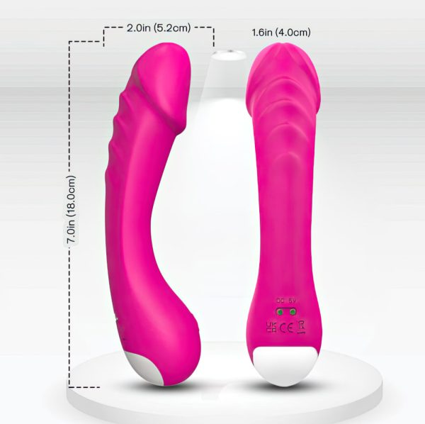 Vibrador Curvo para Punto G de Silicona Premium