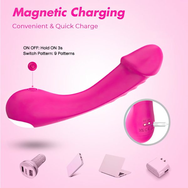 Vibrador Curvo para Punto G de Silicona Premium