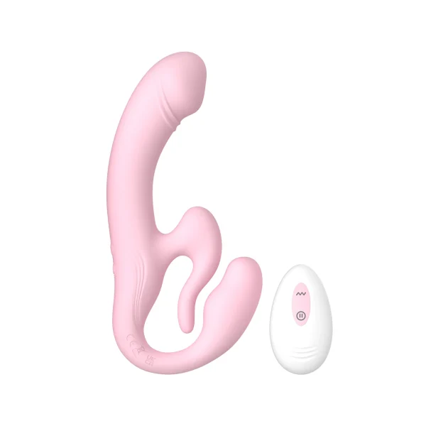 Arnés Strapless Vibrador con Triple Motor y Control Remoto